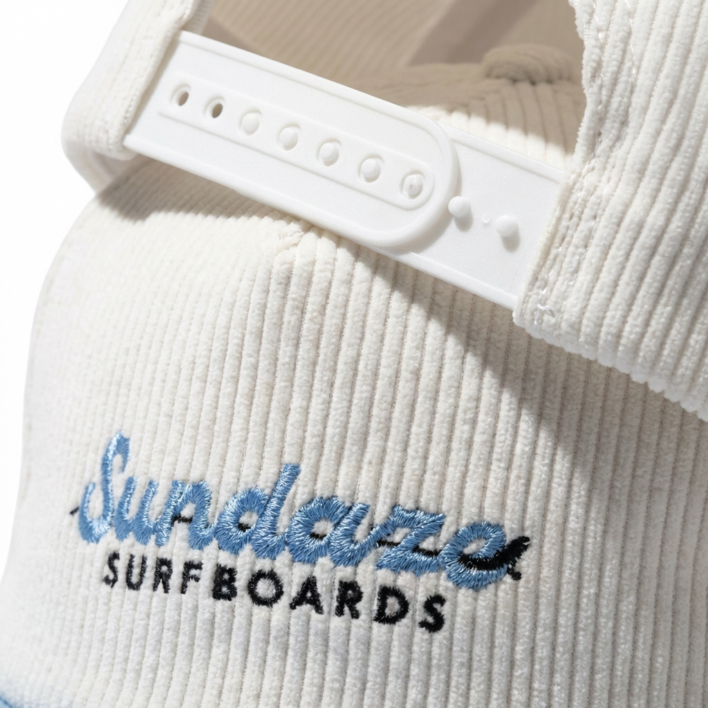 Surfboard Blue and White Corduroy and Cotton