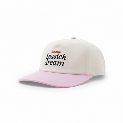 Seasick Dream Pink and Creme Cotton Panel Hat