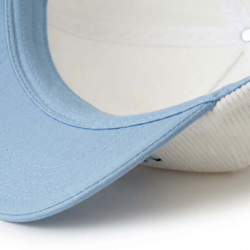 Surfboard Blue and White Corduroy and Cotton