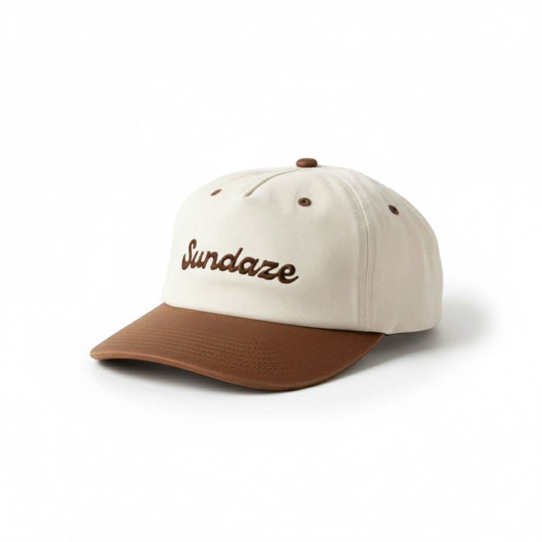 Pacific Cotton Snapback Creme/Brown – SunDaze California