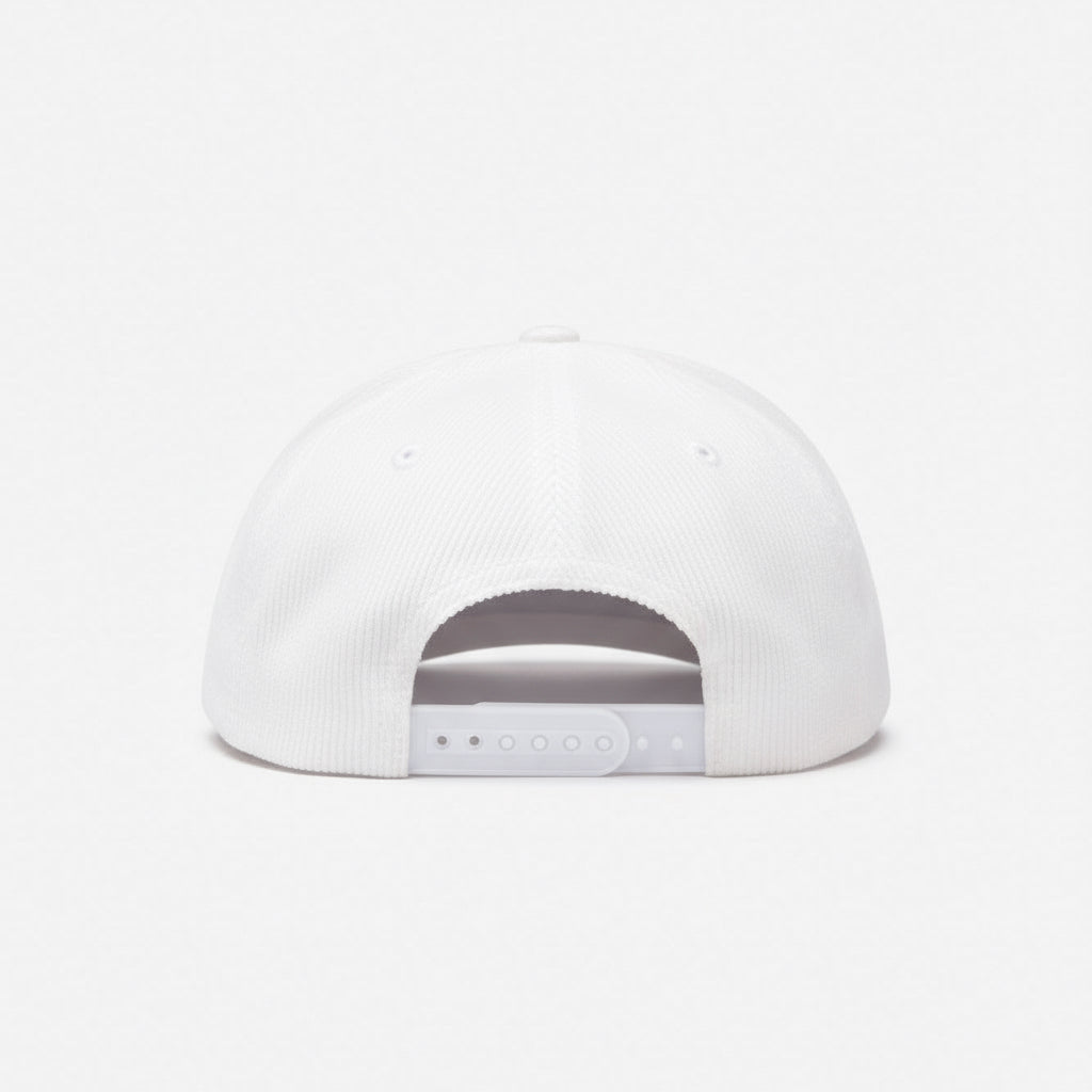 White and Blue Corduroy 5-panel Hat "The Seaside"-SunDaze California