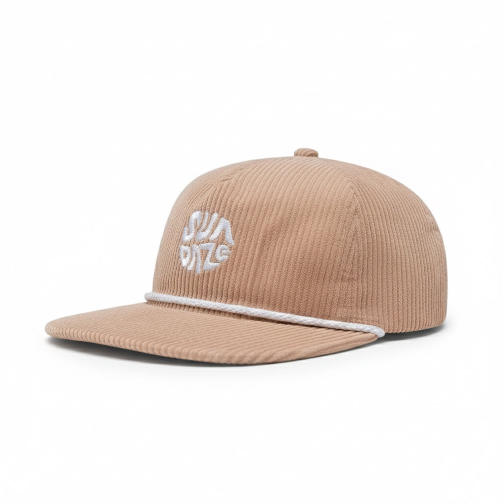 Tan Corduroy Hat | SunDaze Circle 5-panel-SunDaze California