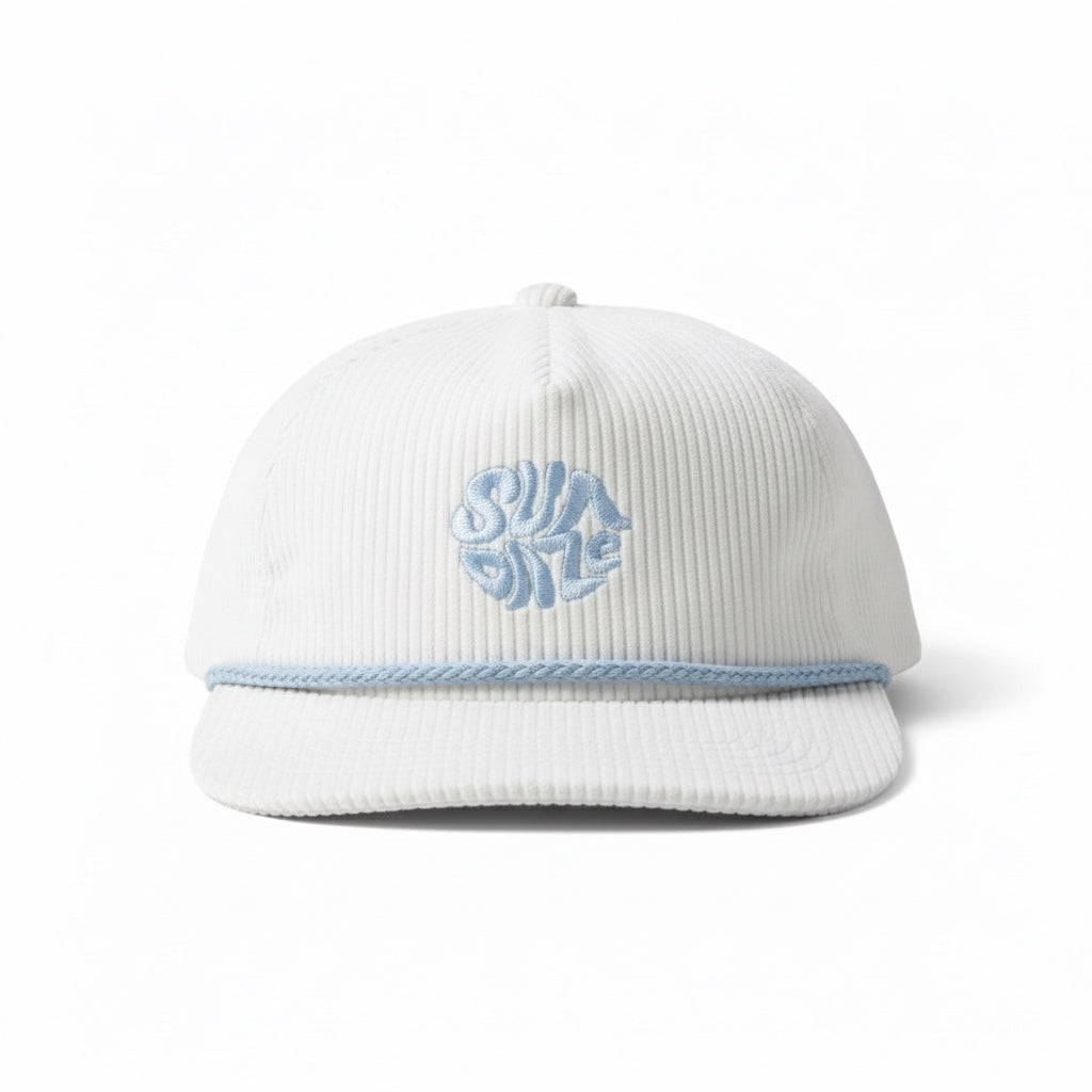 White Corduroy SunDaze Circle Hat