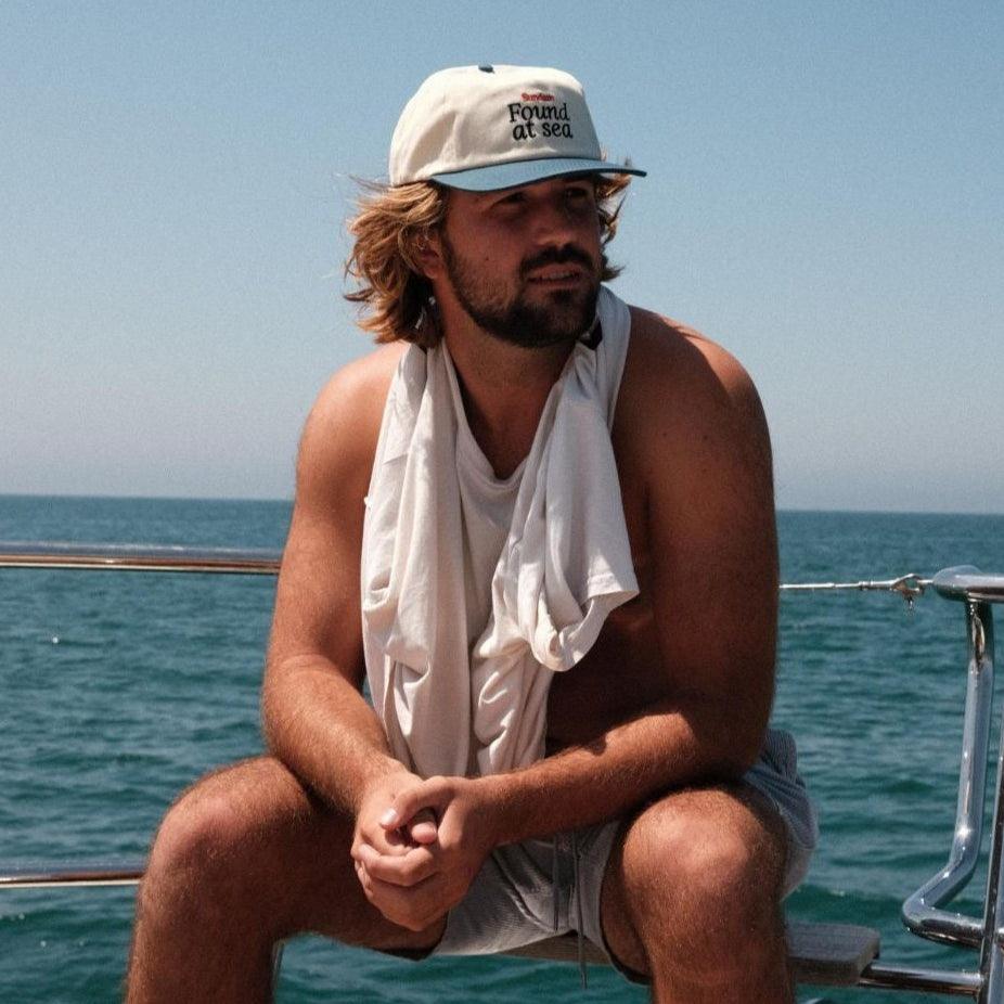 Found at Sea Dark Blue and White Cotton